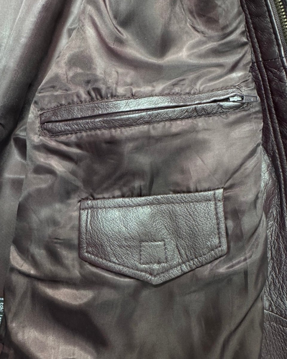 genuine cowhide leather bomber LARGE