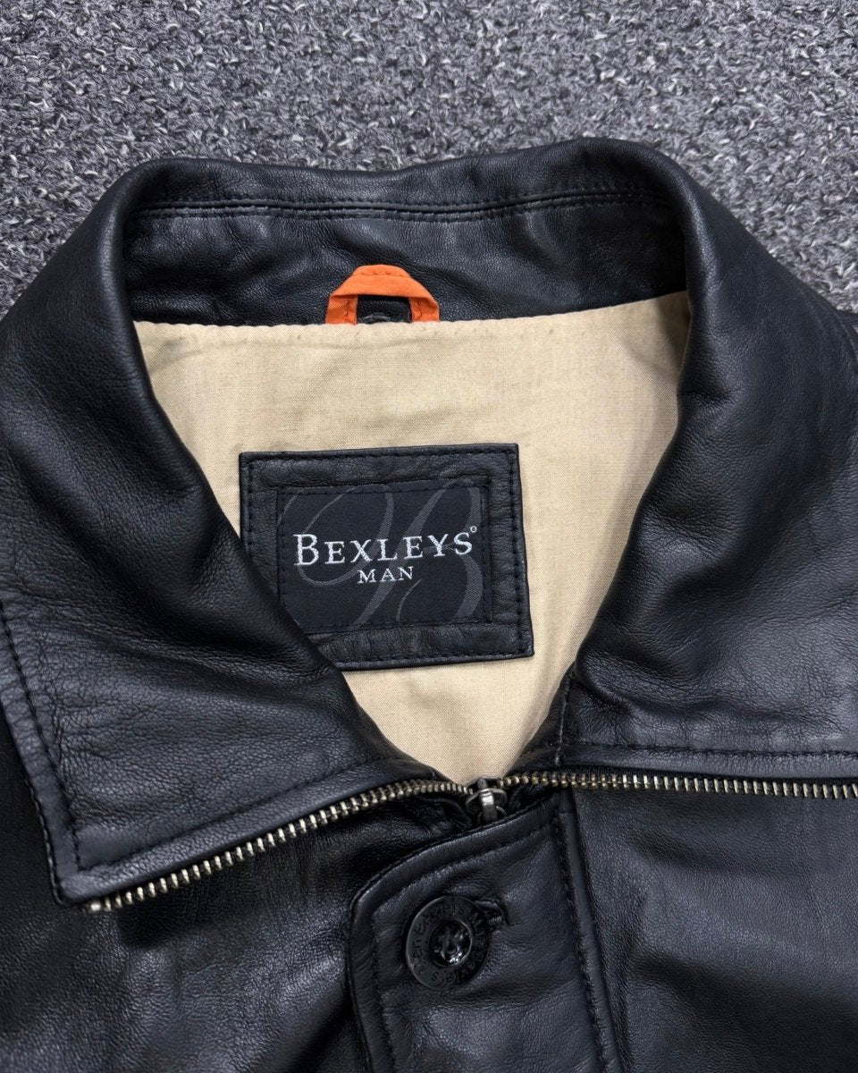 bexleys genuine cowhide leather bomber xl