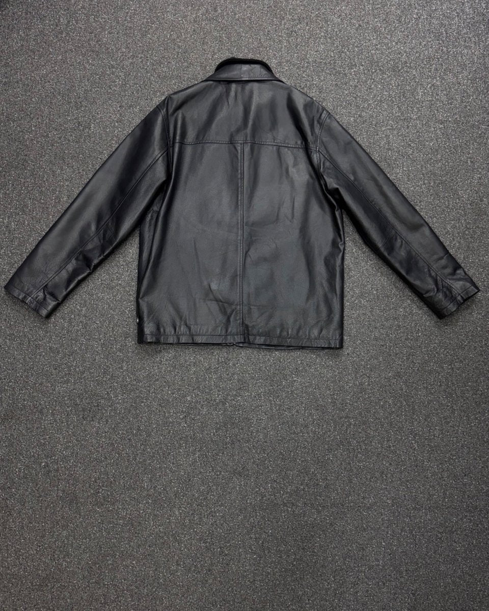 tom tailor genuine cowhide leather bomber double breast xl