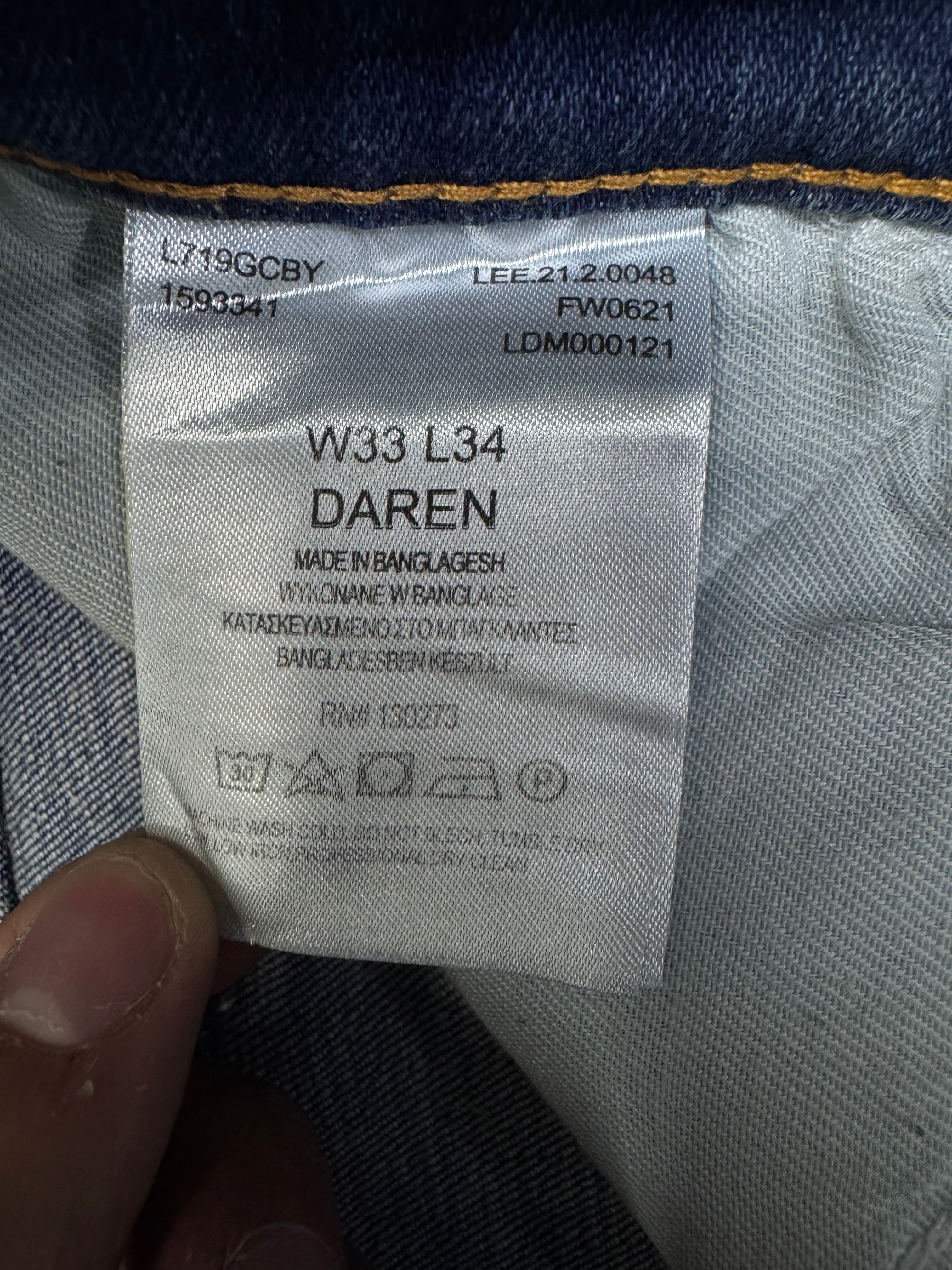 LEE REGULAR SLIM DARREN W33l34