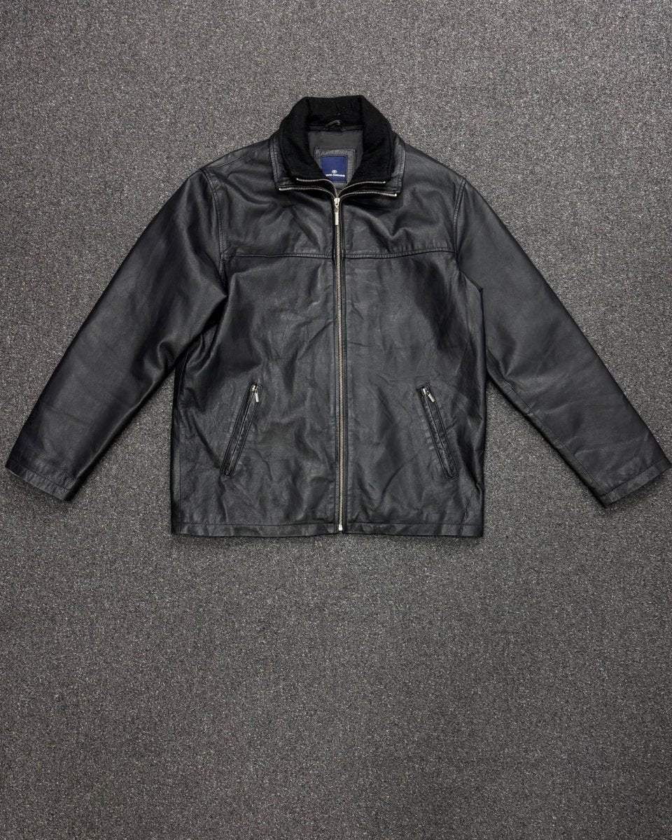 tom tailor genuine cowhide leather bomber double breast xl