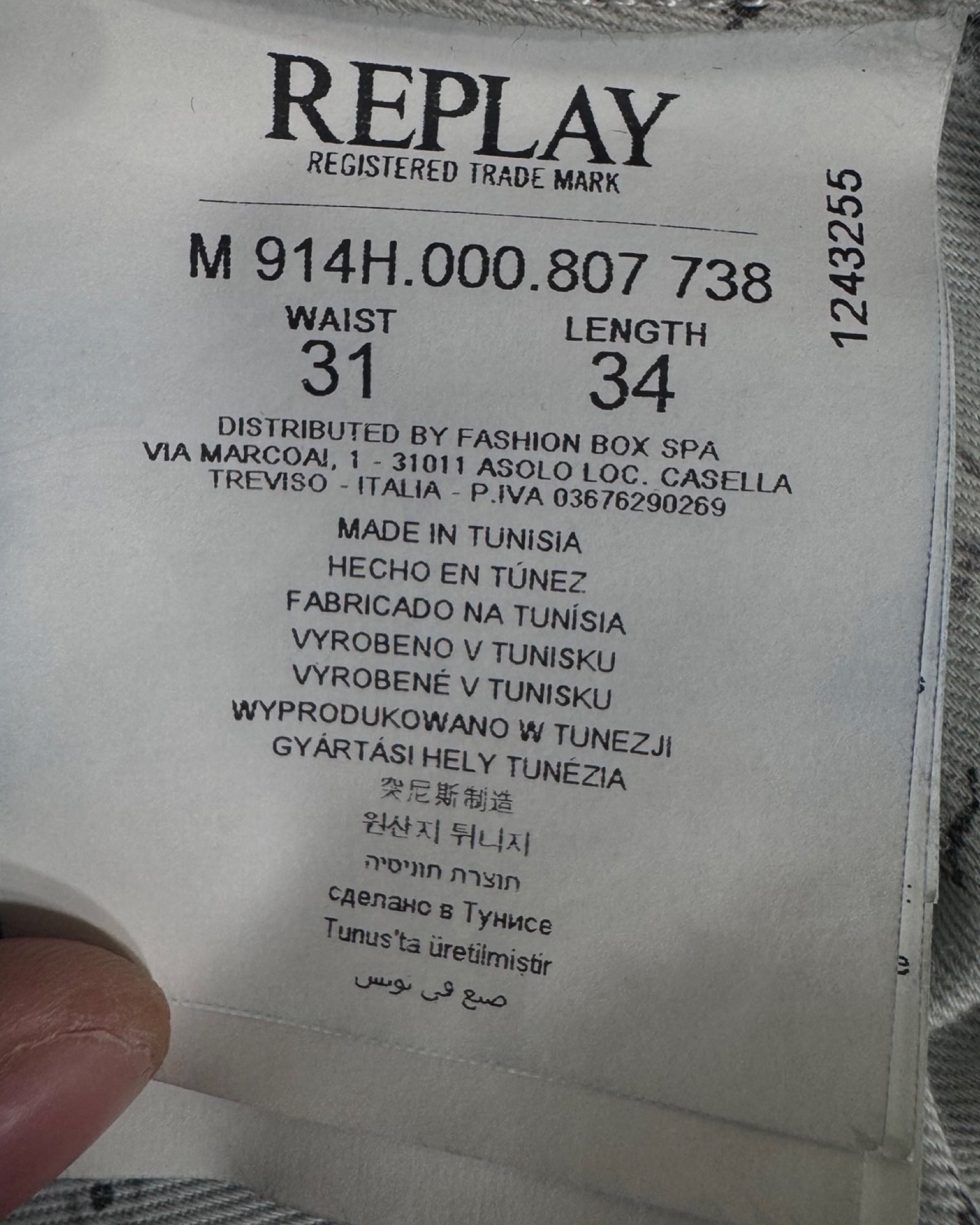 replay anbass slim w31l34