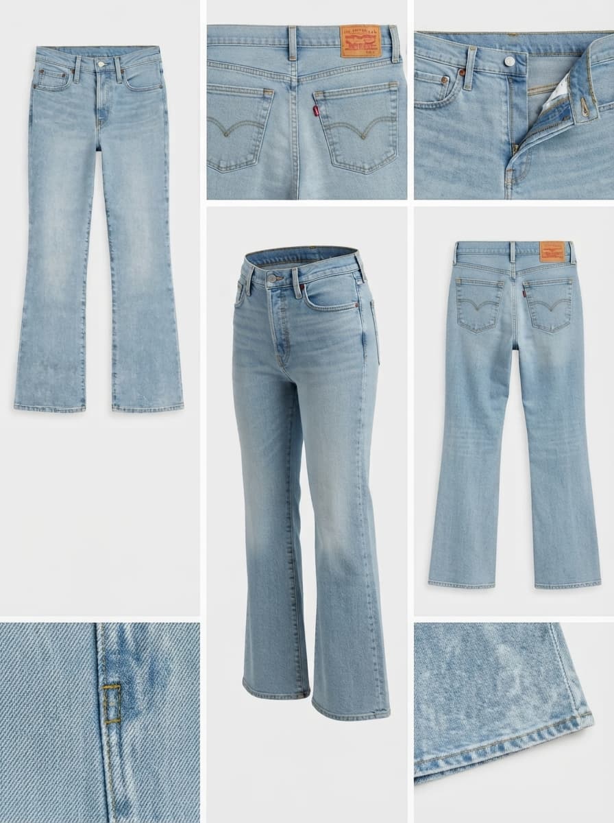 Levis 725 - kick bootcut - stretch - zipper - 28x27