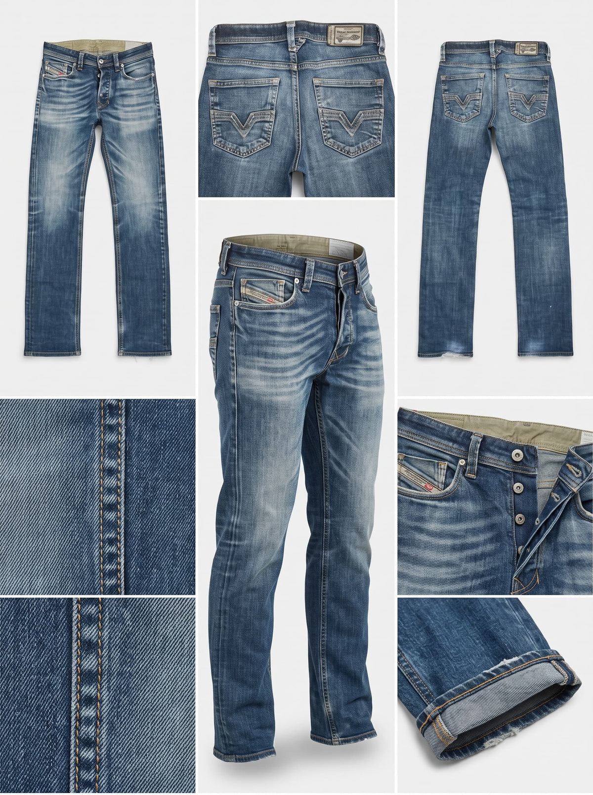 diesel thavar - skinny - stretch - buttons - 30x32