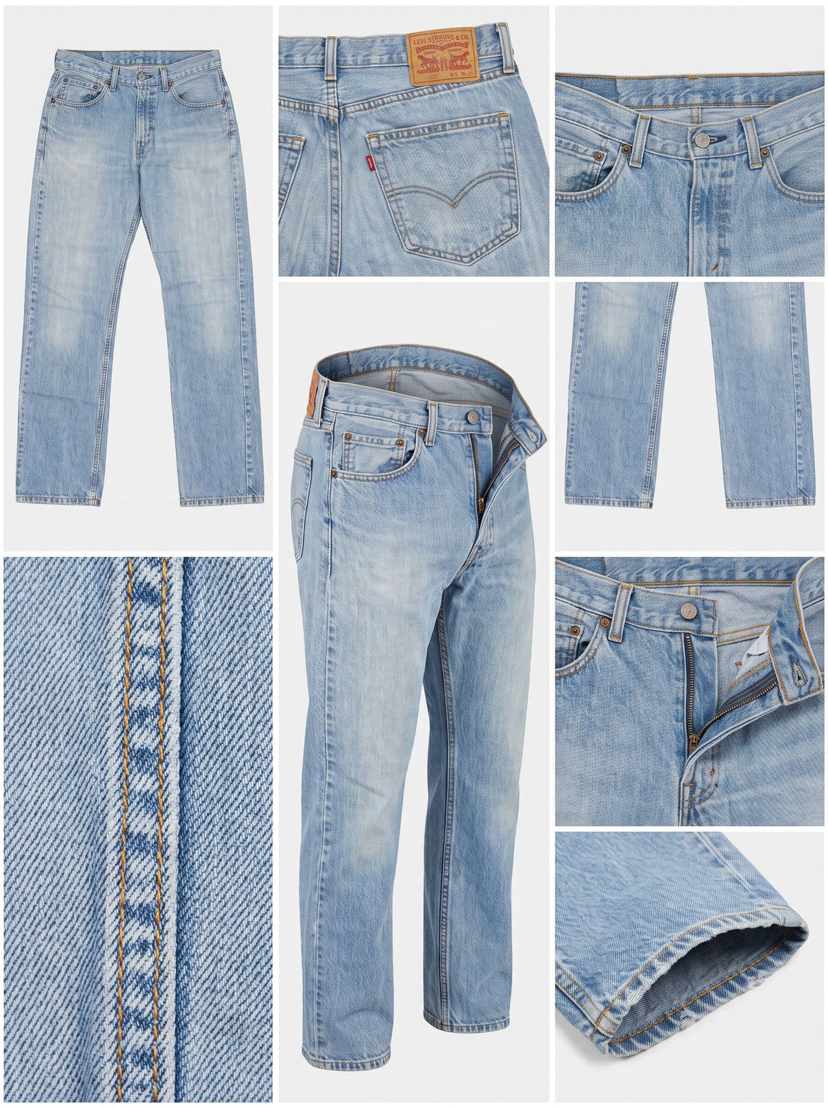 levi's 505 - straight - 100%cotton - zipper - 32X32