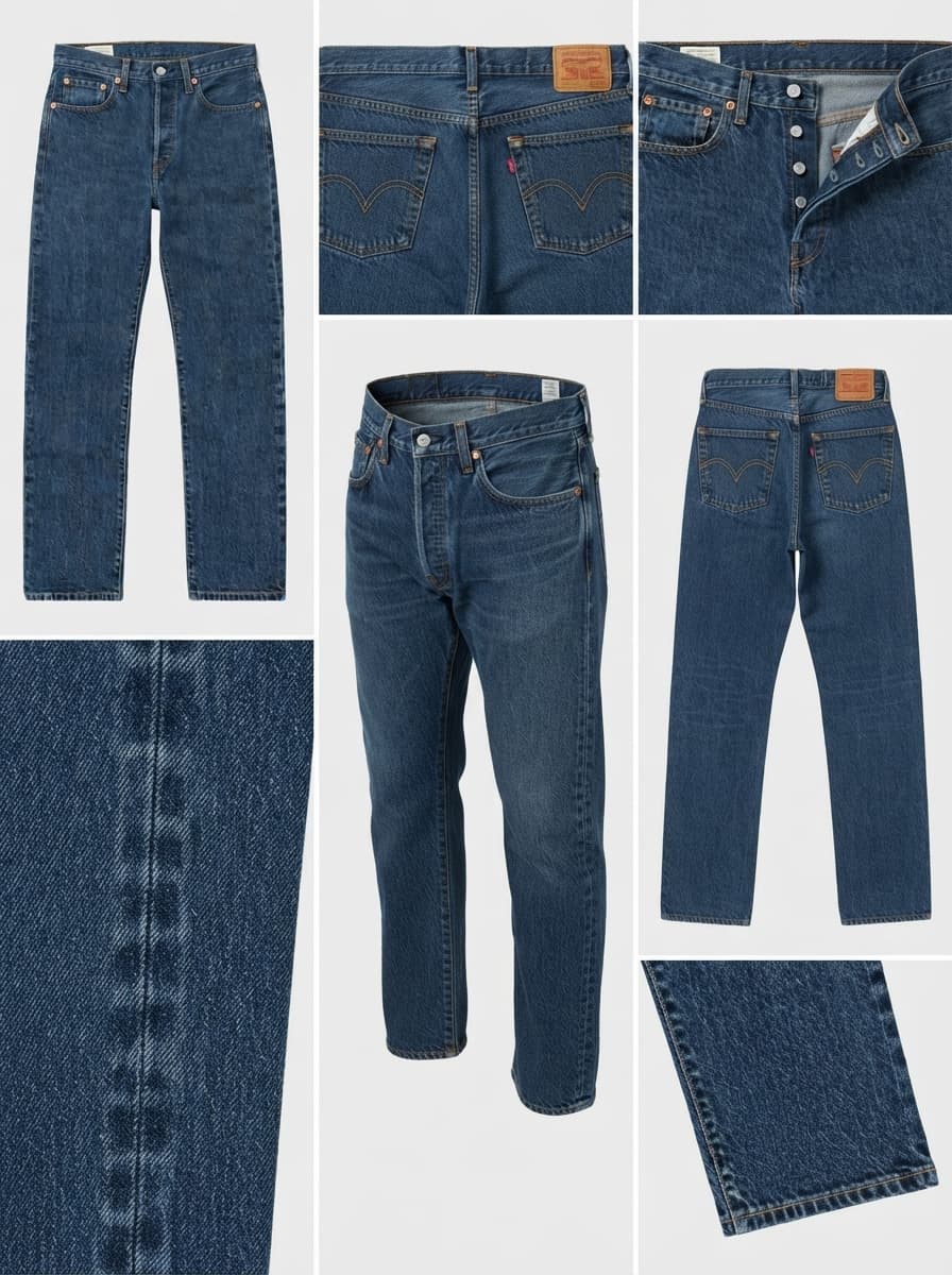 levis 501 - straight jeans - Stretch - buttons - 26x28