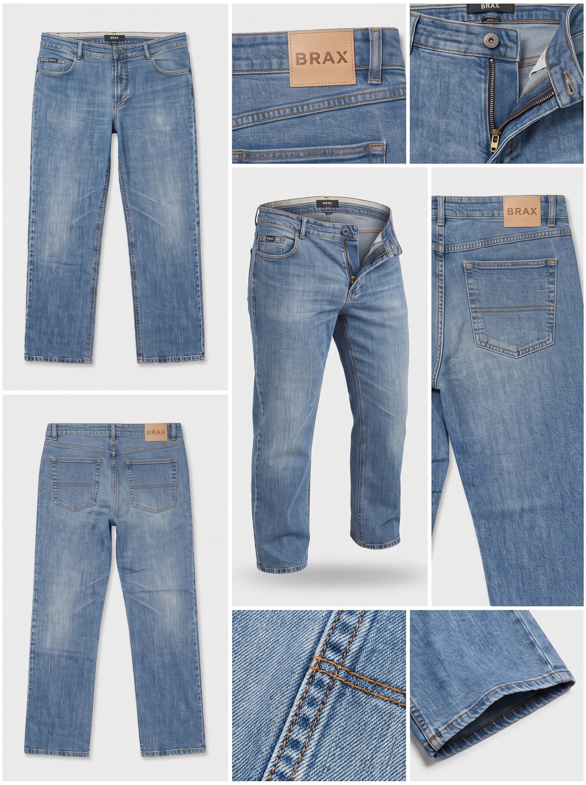 BRAX - STRAIGHT - STRETCH - ZIPPER - 40X34