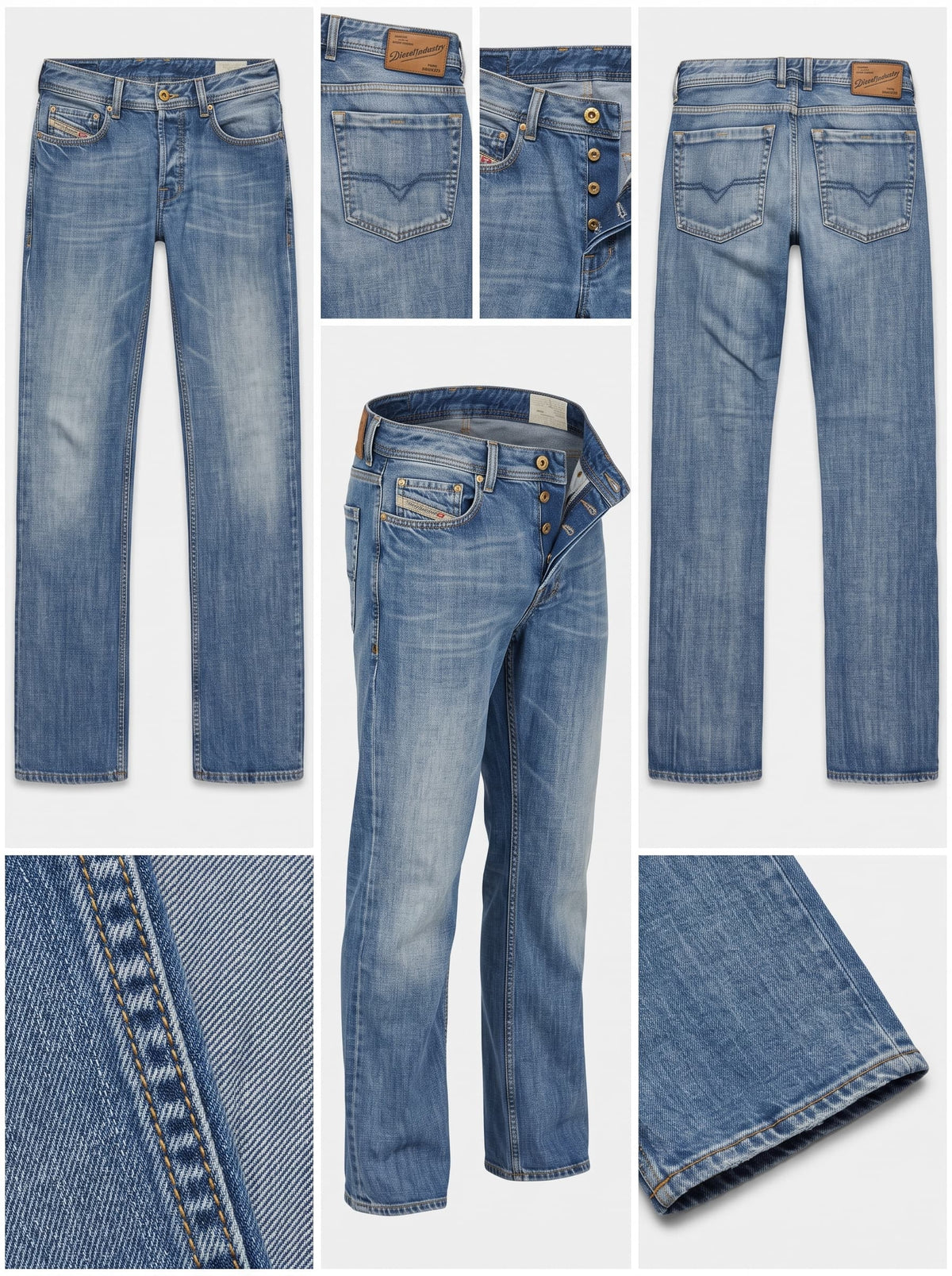 diesel zatiny - bootcut - 100%cotton - buttons - 30x30