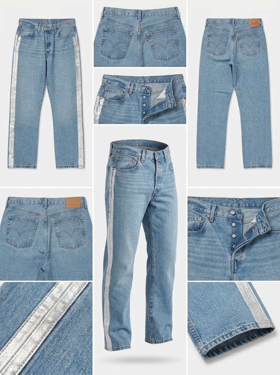 Levis 501 - straight - 100% cotton - buttons - 28x30