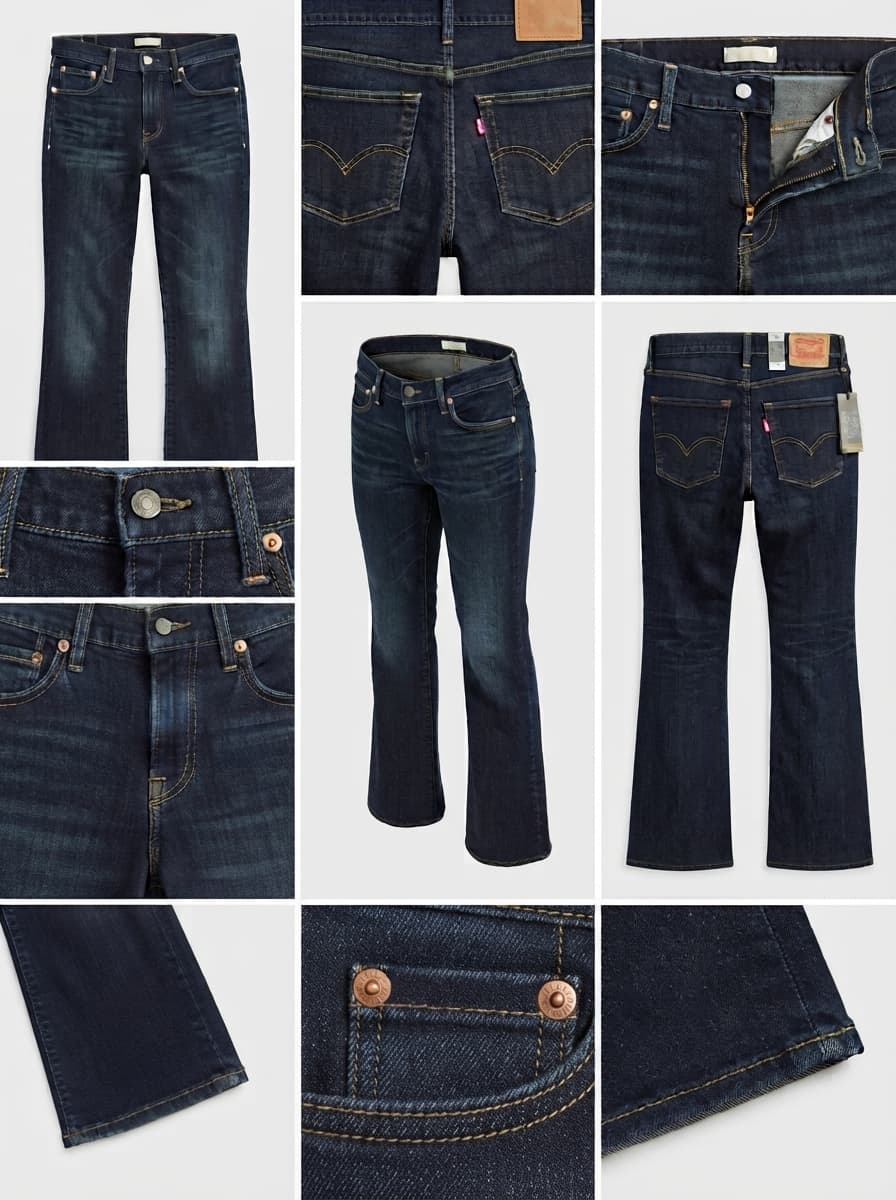 Levis - classic bootcut - stretch - zipper - 27x32