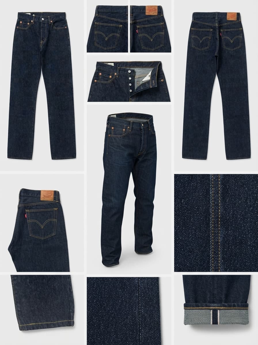 levis 501 - Straight - Stretch - buttons - 25x32