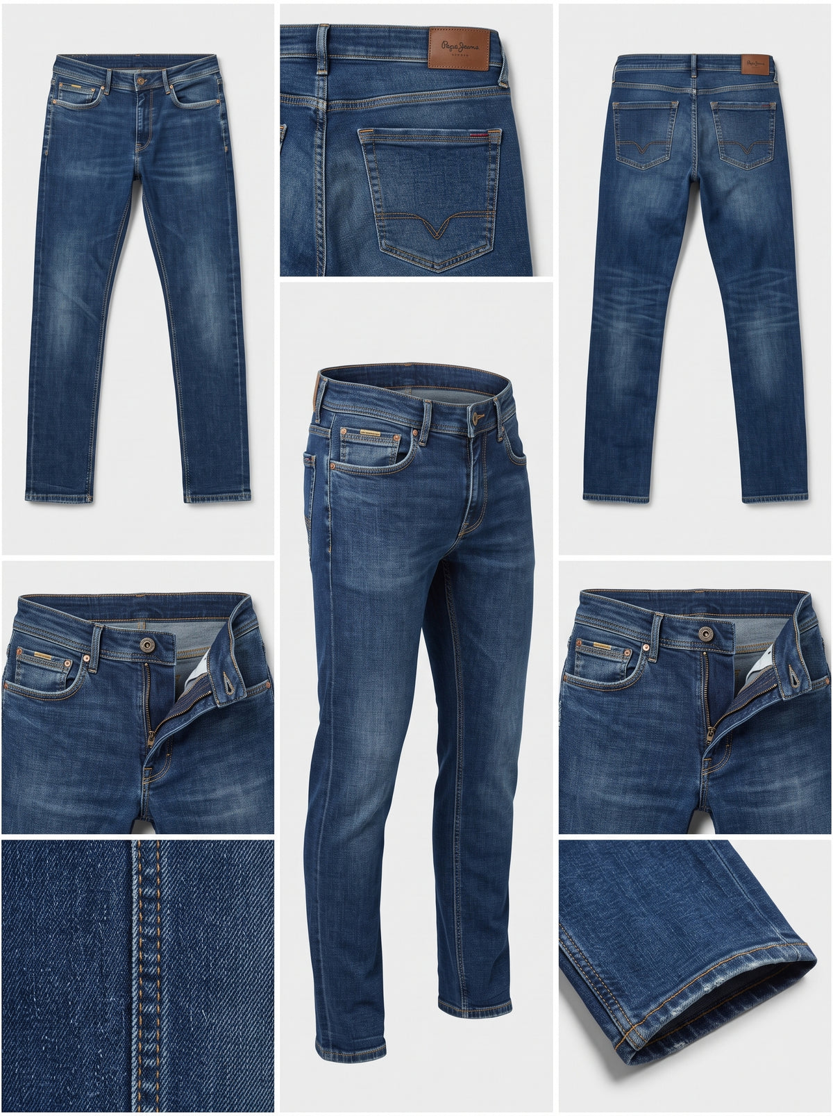 pepe jeans - slim - stretch - zipper - 32x32