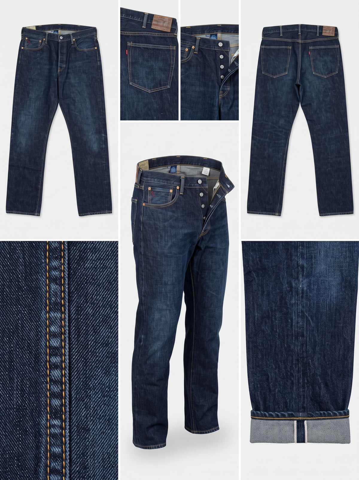 polo ralph lauren selvedge - straight - 100%cotton - buttons - 40x32