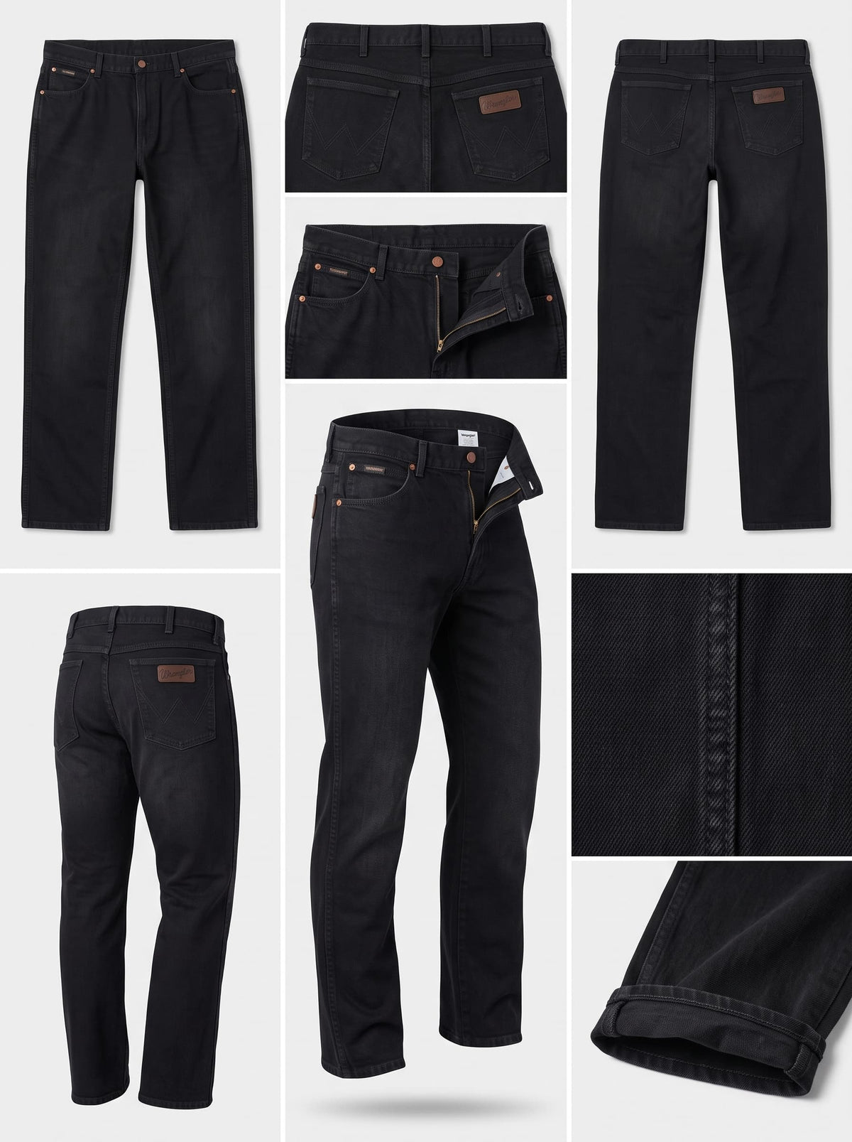 wrangler - STRAIGHT - stretch - zipper - 40x32