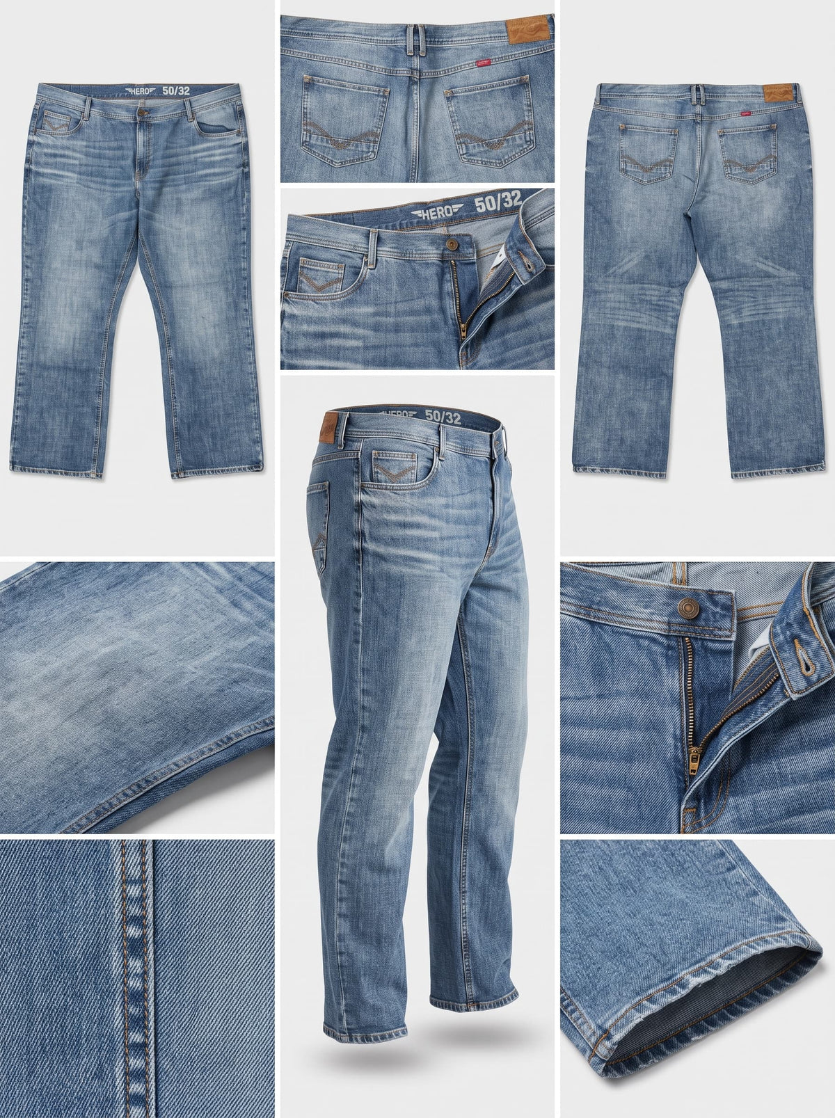 HERO - STRAIGHT - STRETCH - ZIPPER - 50X32