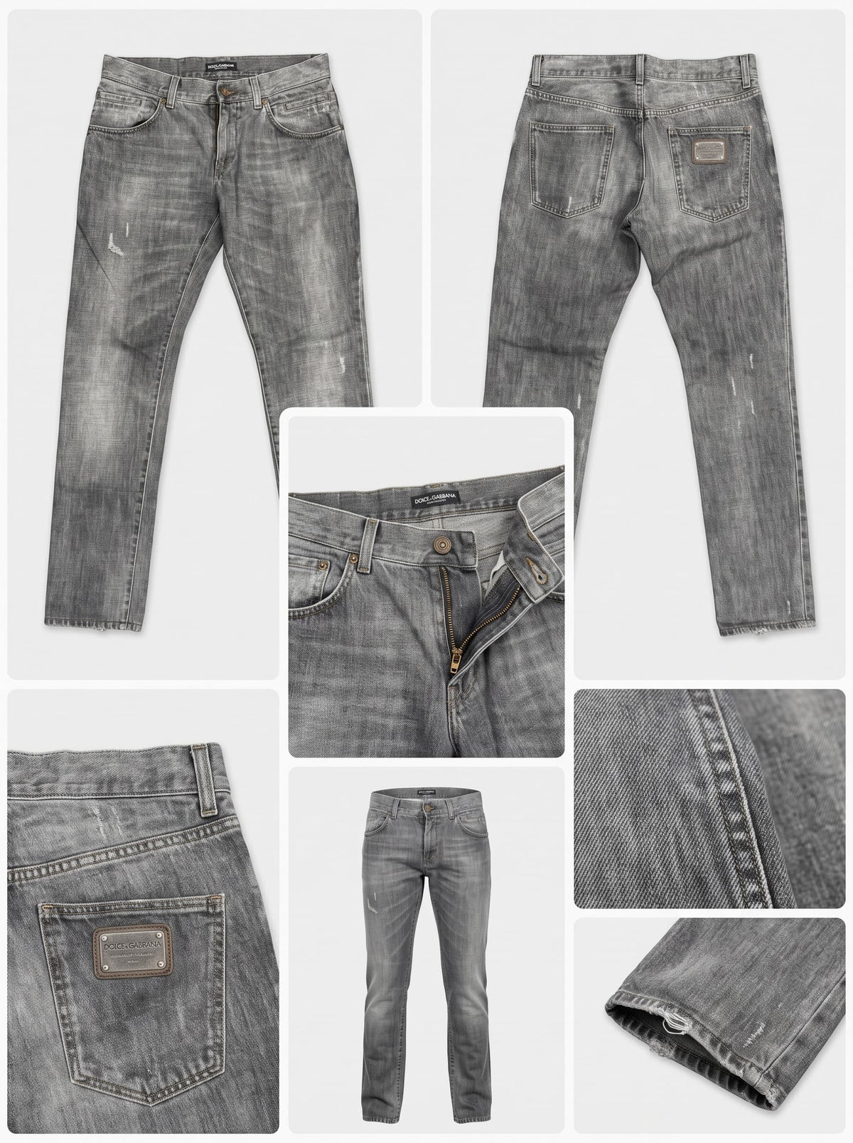 dolce&gabbna - slim - 100%cotton - zipper - 32x32