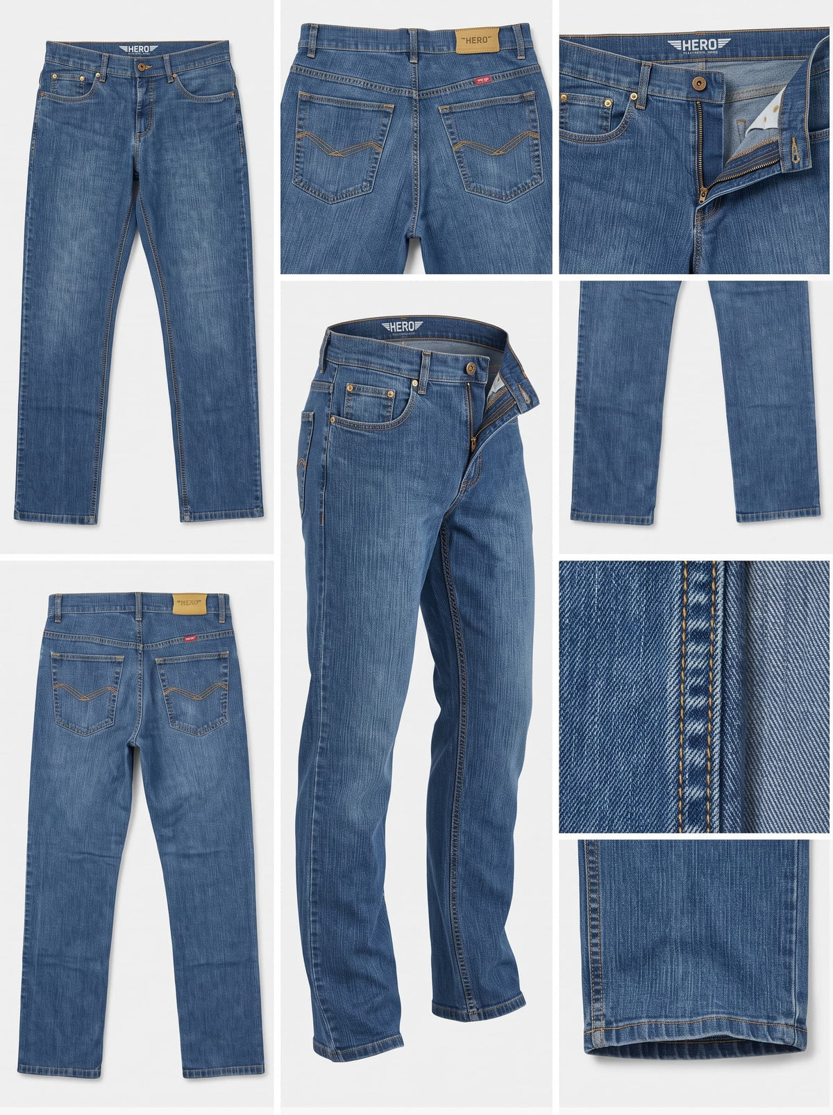 wrangler - straight - STRETCH - zipper - 34x32