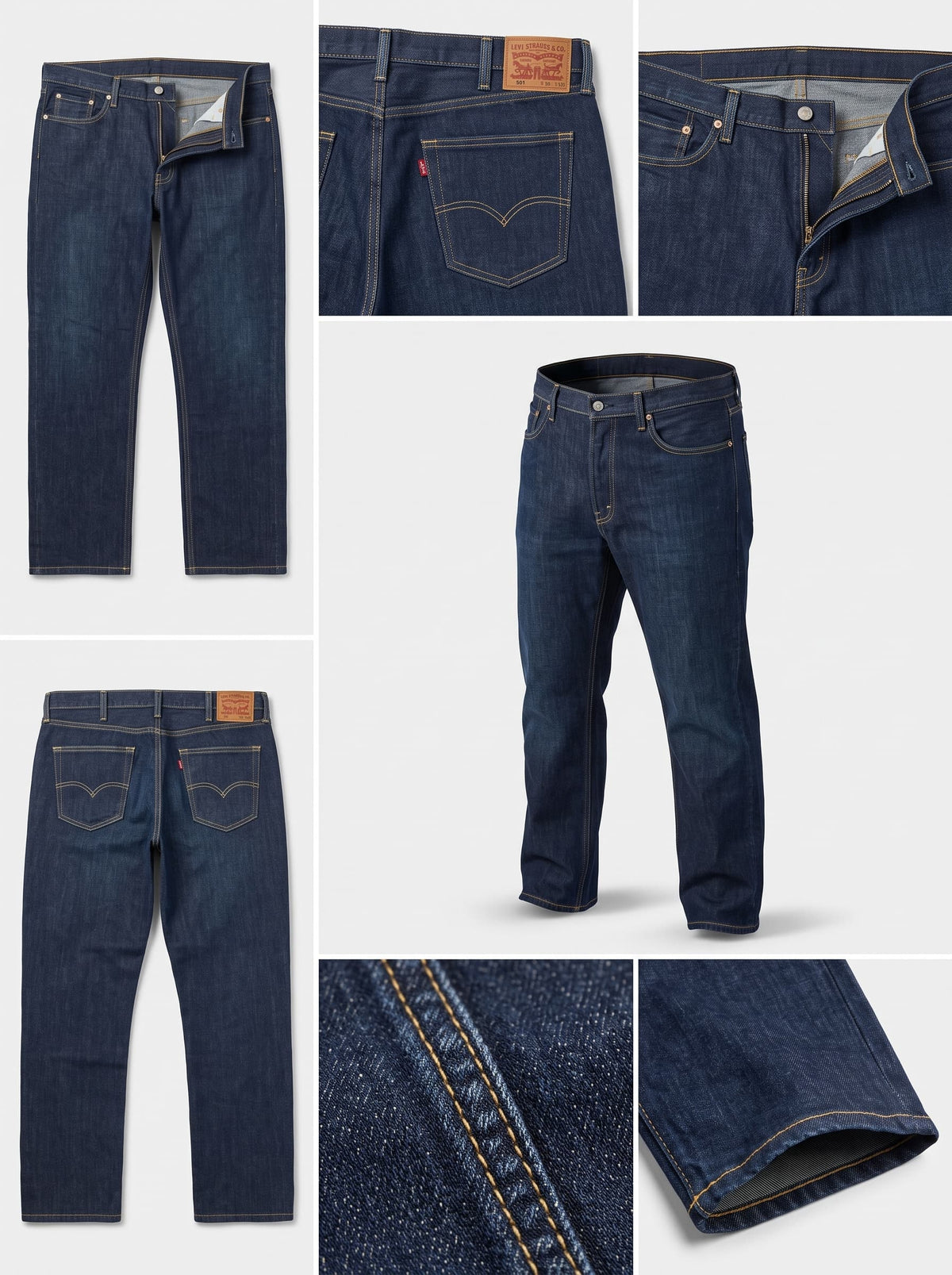 LEVI'S - STRAIGHT - STRETCH - ZIPPER - 50X32