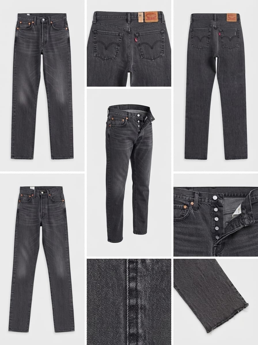 levis 501 - straight skinny - Stretch - buttons - 26x28
