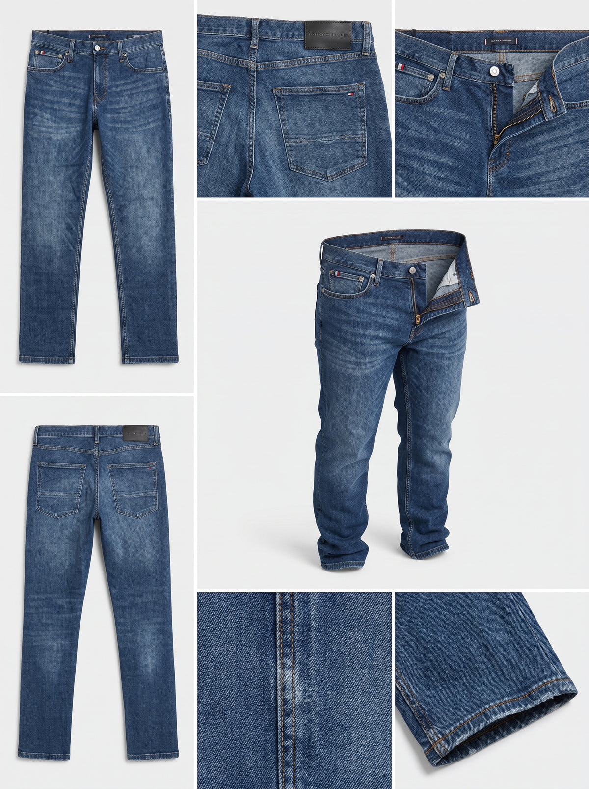 tommy hilfiger - slim - stretch - zipper - 32x30
