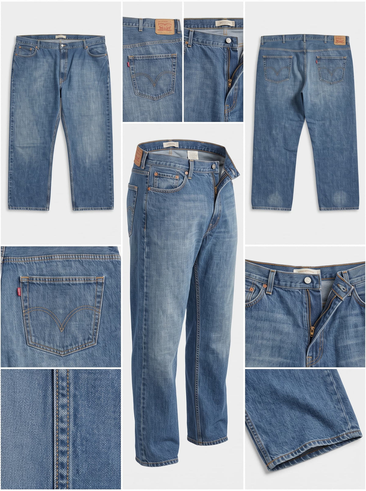 LEVI'S - RELAXED - 100%COTTON - ZIPPER - 52X30