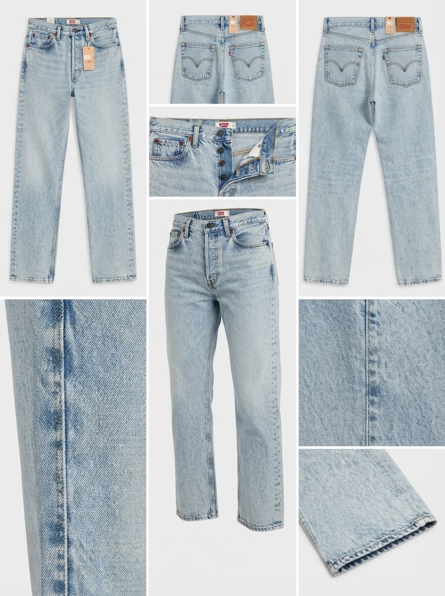 Levis - ribcage straight - stretch - buttons - 30x31