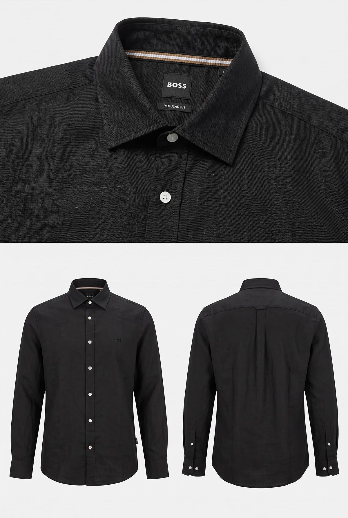 hugo boss linen black