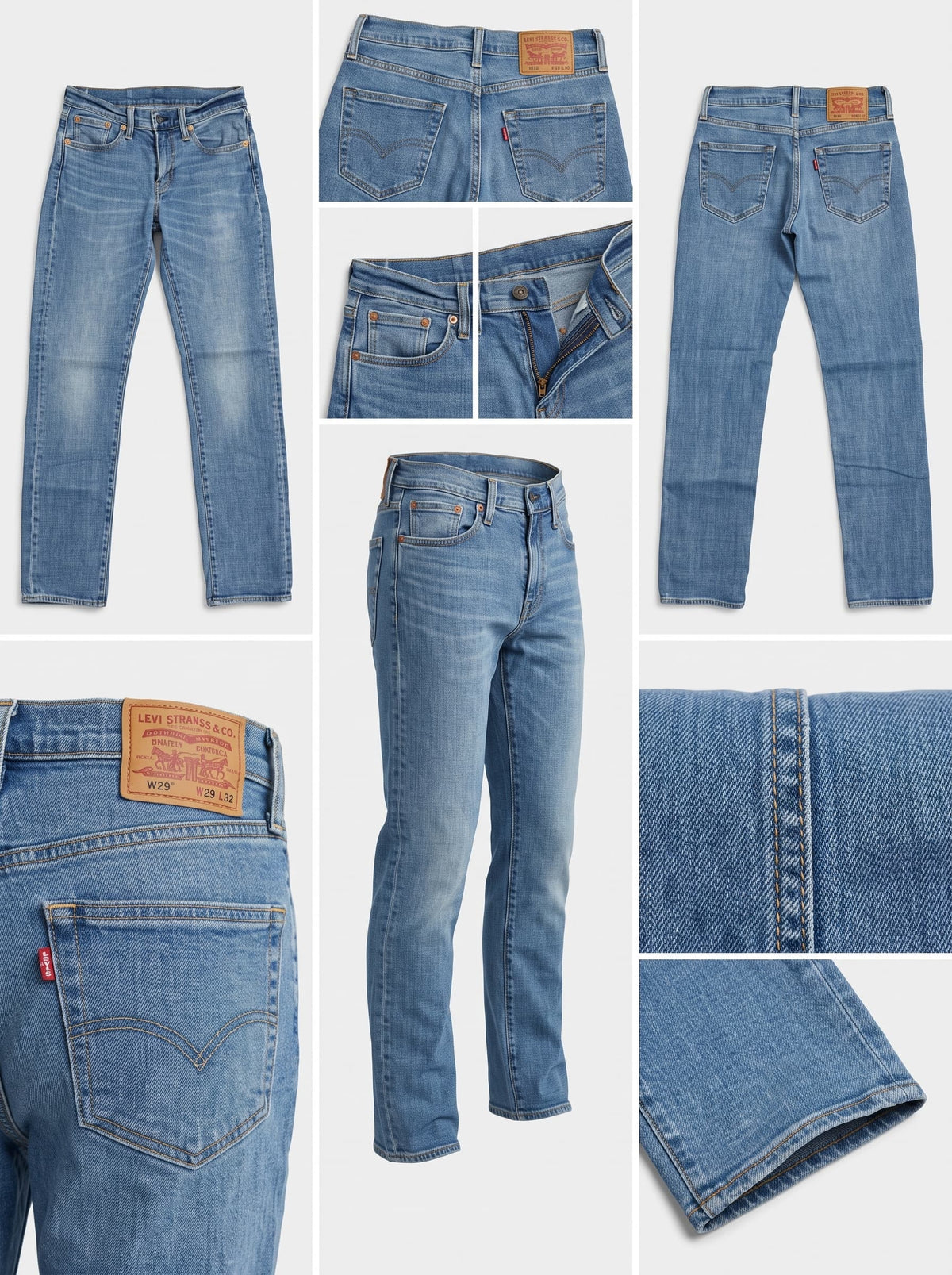 levi's 511 - slim - stretch - zipper - 27X32