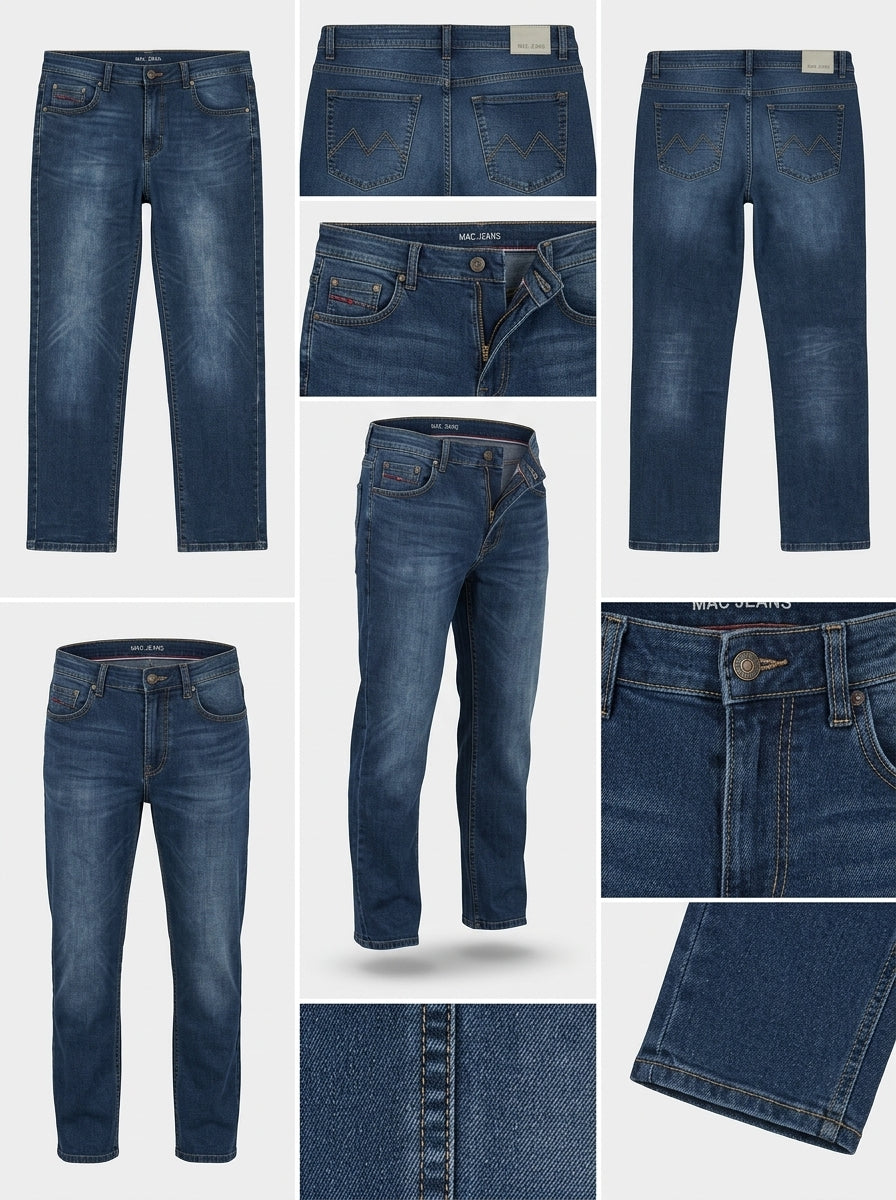 mac jeans - regular - stretch - zipper - 38x34