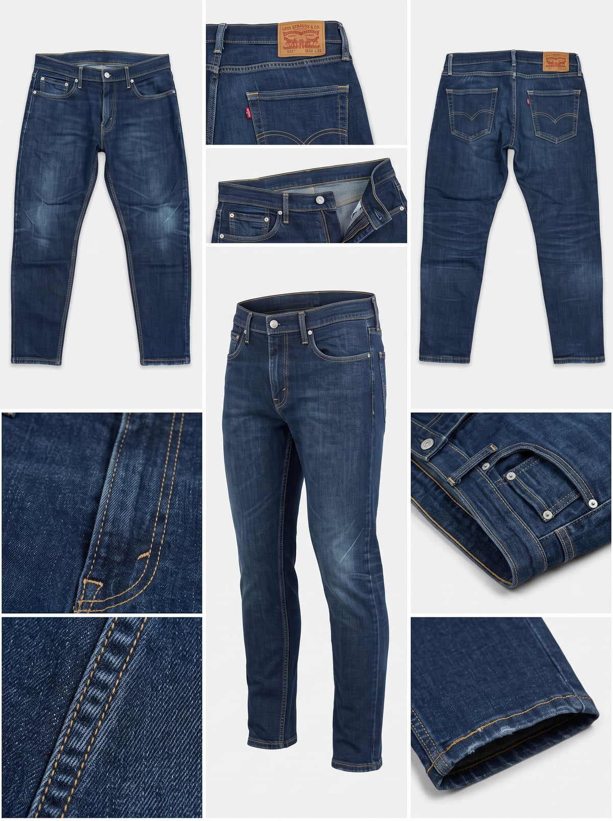 levi's 512 - tapered - stretch - zipper - 33X30