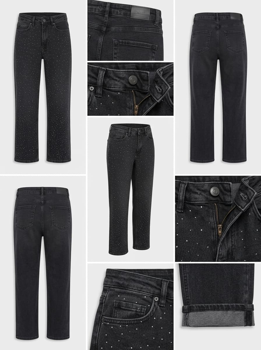 Miele denim - STRAIGHT - stretch - zipper - 26x32