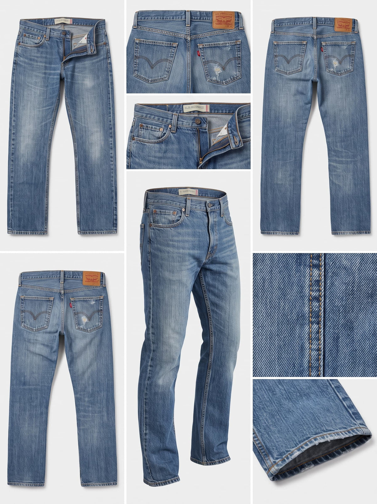 levi's 514 - straight - 100%cotton - zipper - 32x32