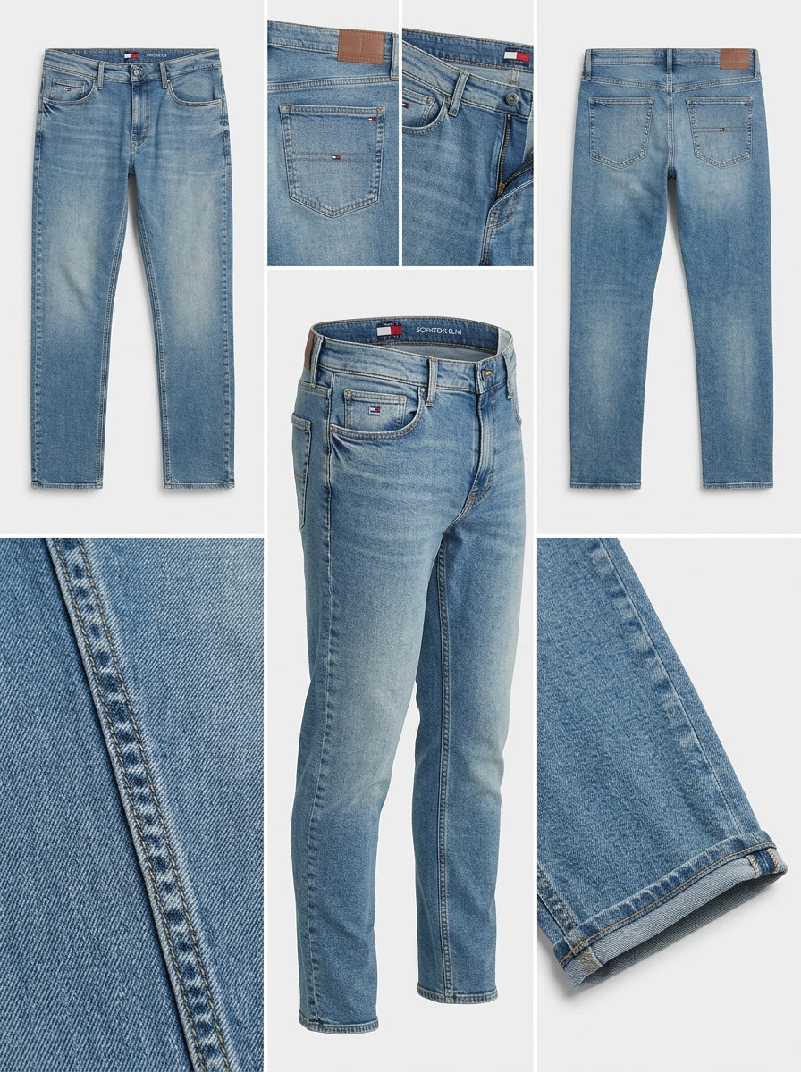 tommy hilfiger - slim - stretch - zipper - 36x32