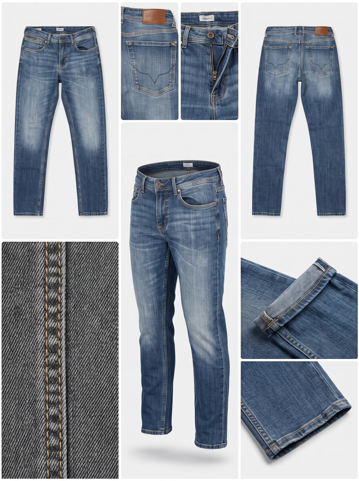 pepe jeans - slim - stretch - zipper - 32x32