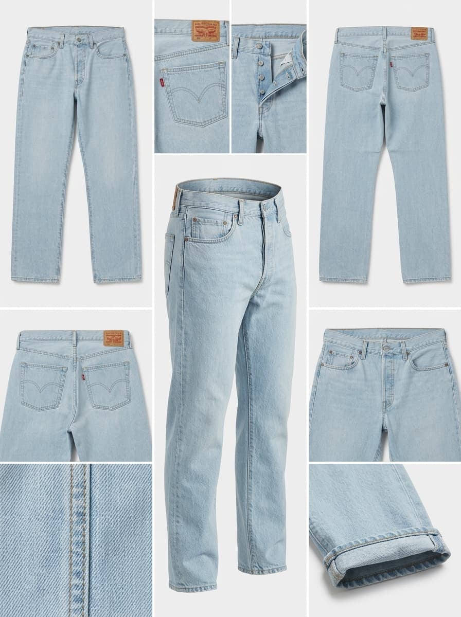 Levis 501 - straight - 100% cotton - buttons - 31x30