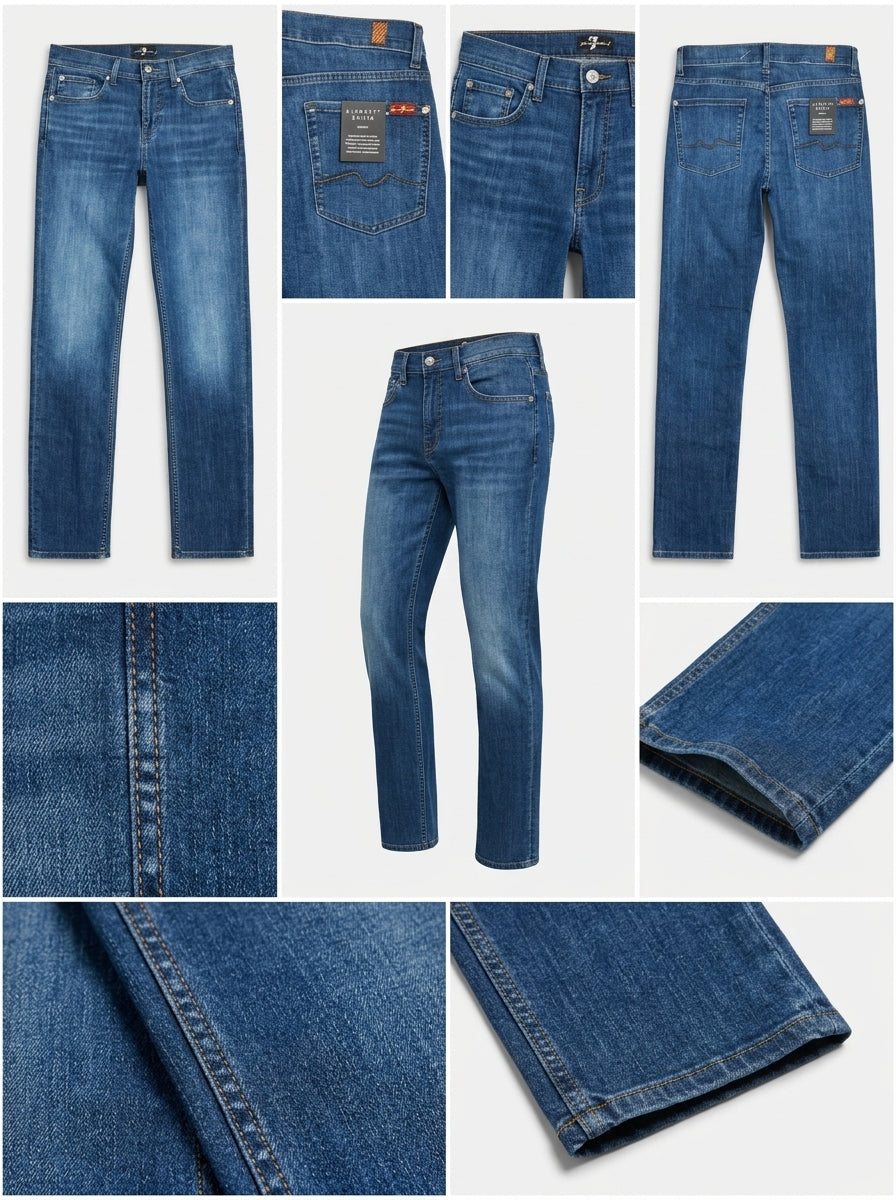 7 for all mankind - regular - stretch - zipper - 29x32