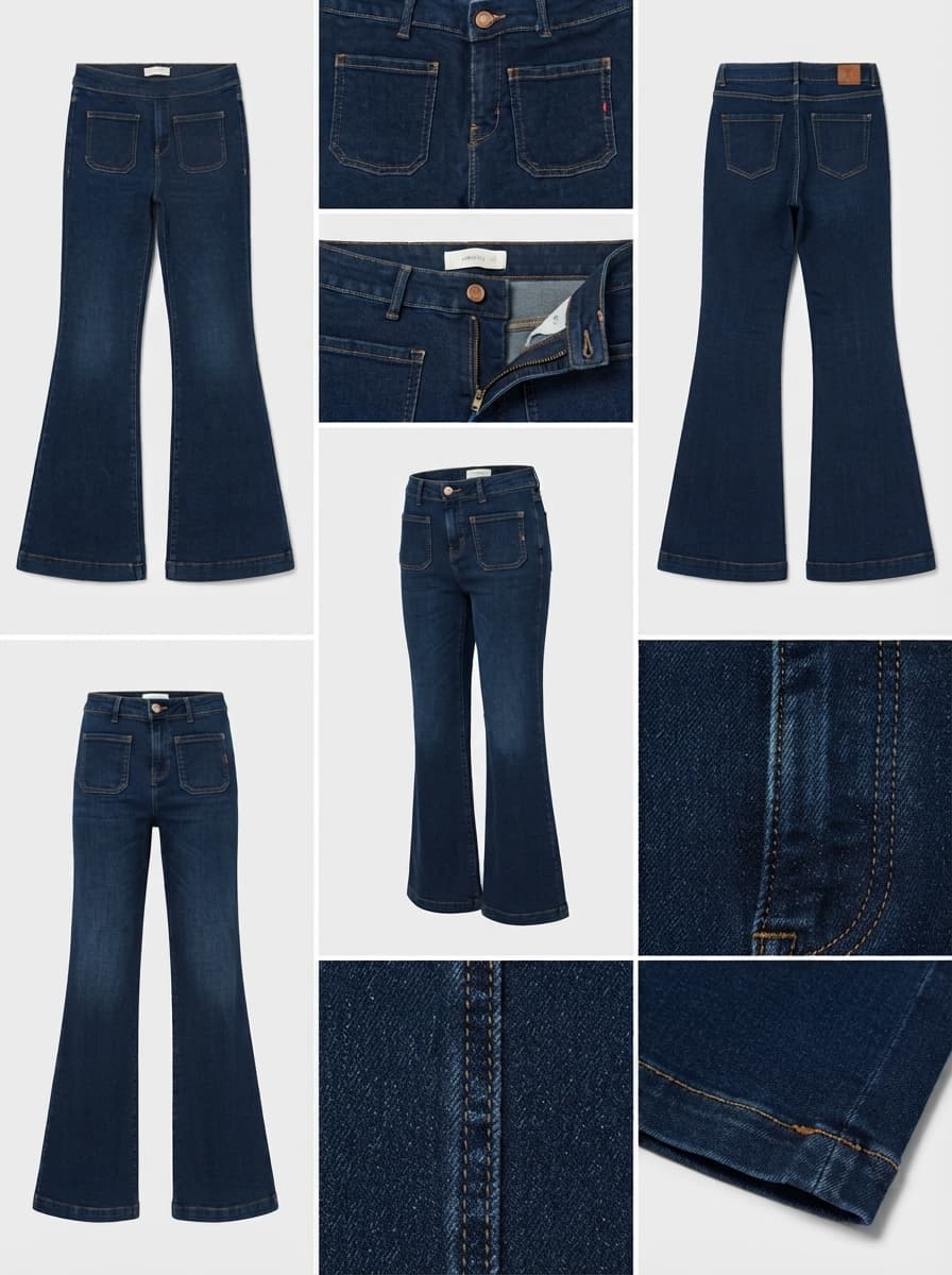 Mango - Slim bootcut - Stretch - zipper - 24x30