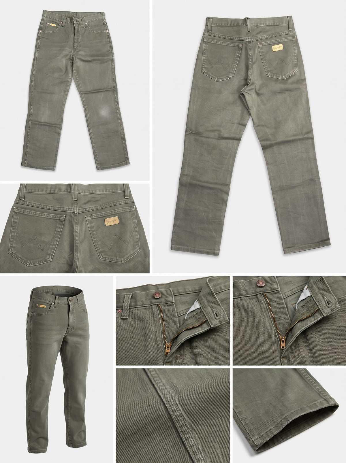 wrangler - straight - 100%cotton - zipper - 32x30