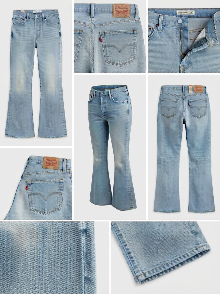 levis - 725 kick Bootcut- stretch - zipper - 26x27