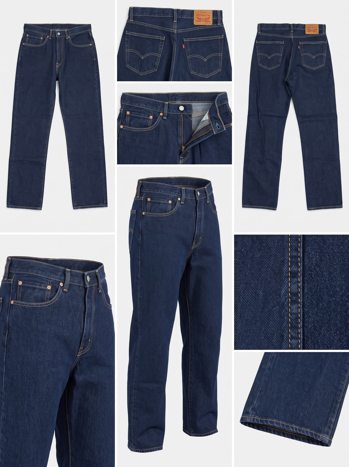 levi's 751 - relaxed - 100%cotton - zipper - 34x32