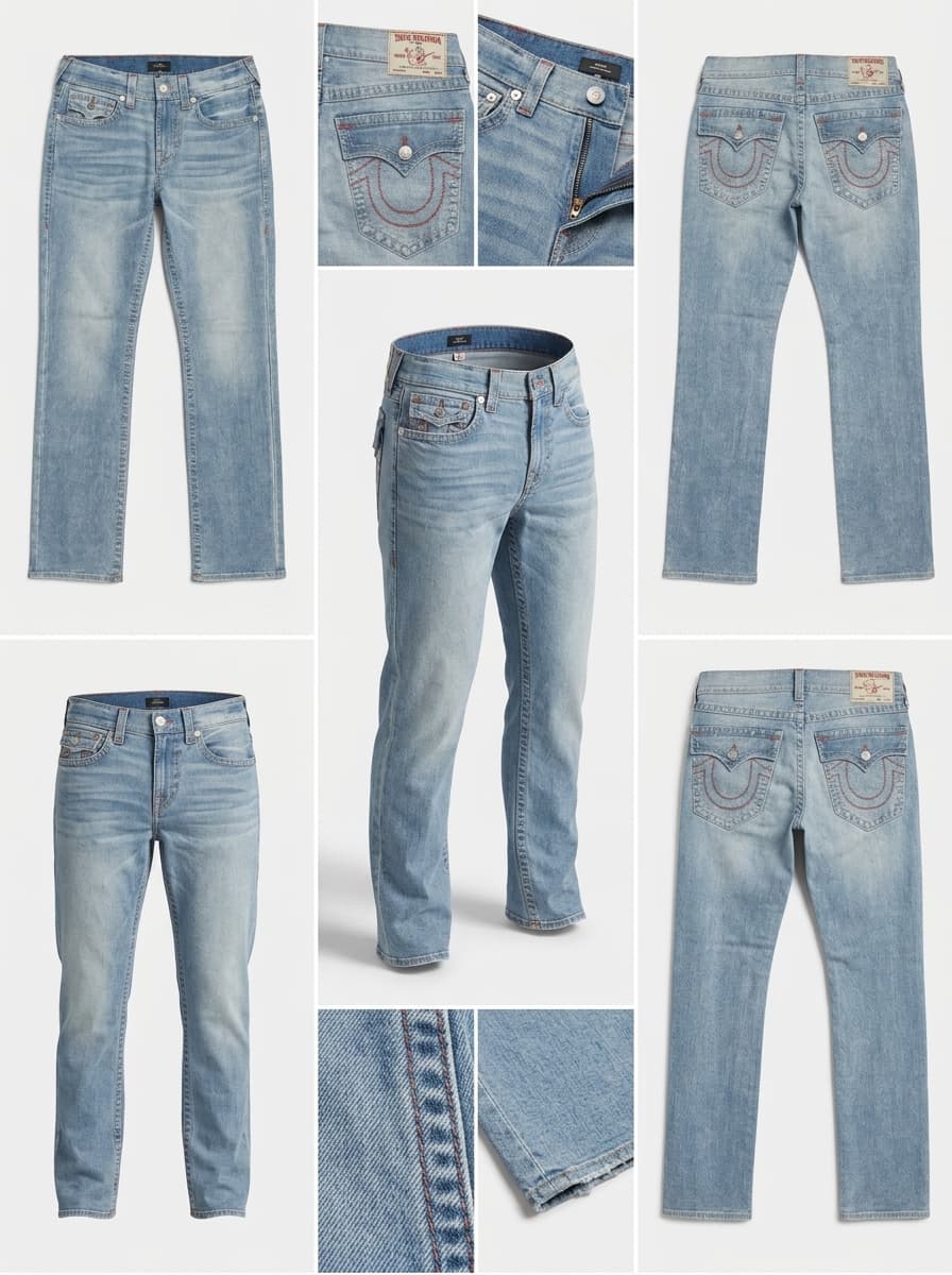 true religion- regular - stretch - zipper - 34x32