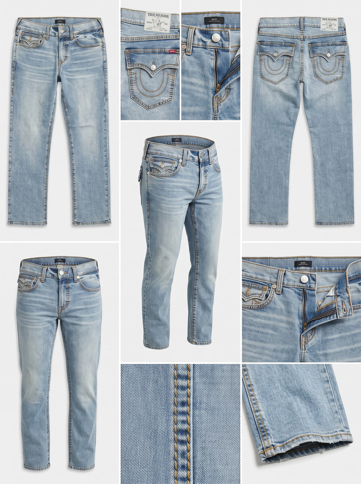 true religion- regular - stretch - zipper - 34x32