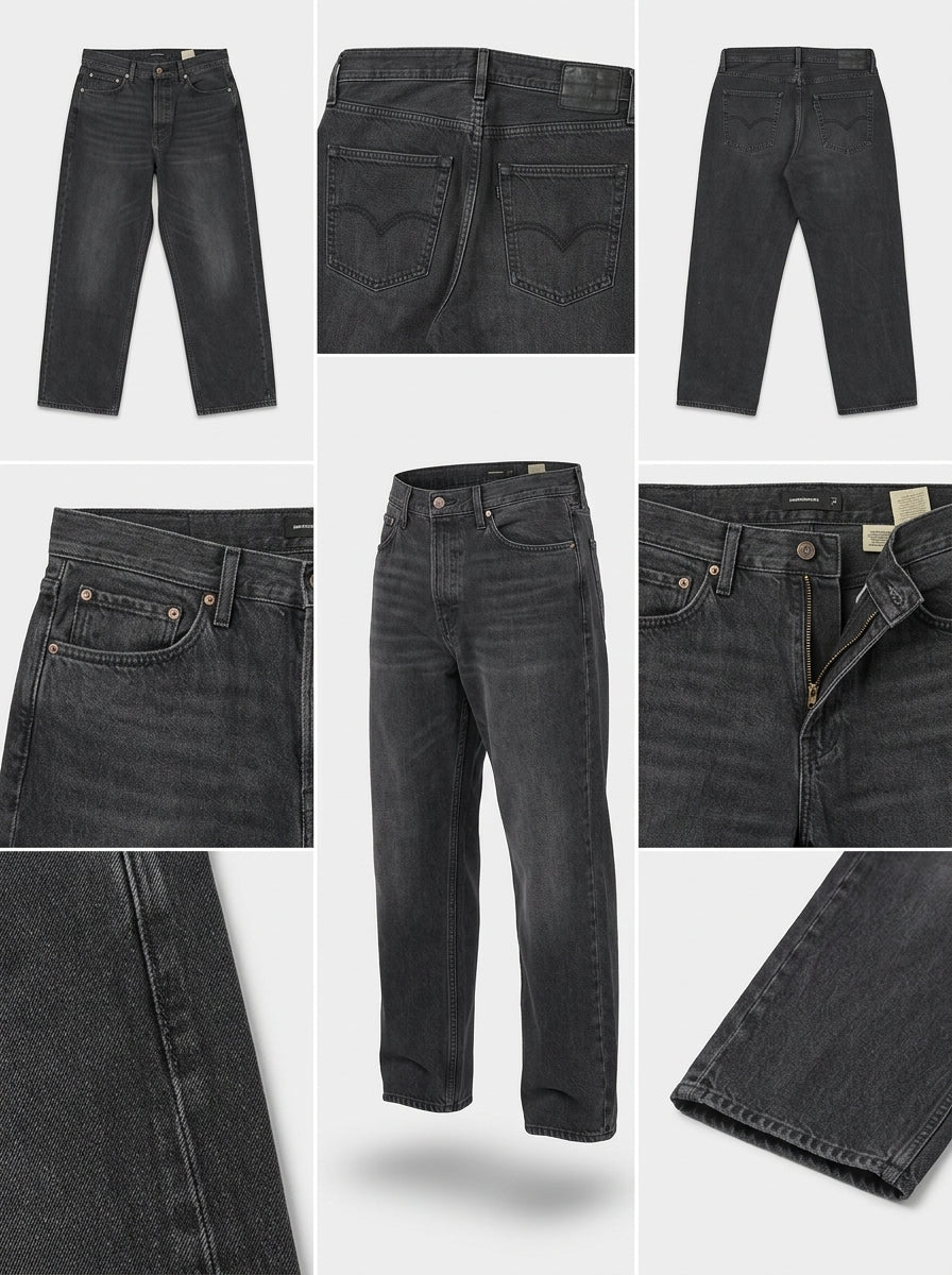 JACK&JONES- BAGGY- COTTON100% - BUTTONS - 34X32