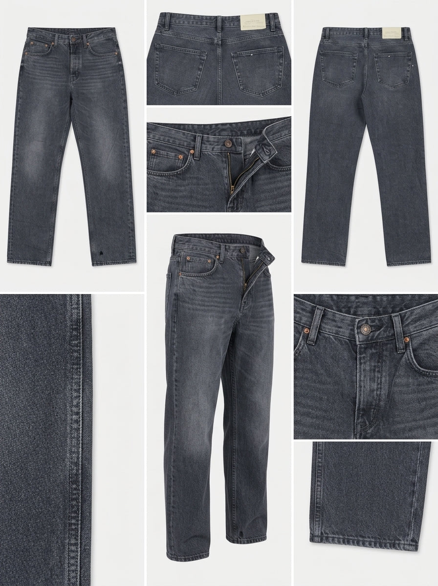 zara - STRAIGHT - 100%COTTON - BUTTONS - 31X32