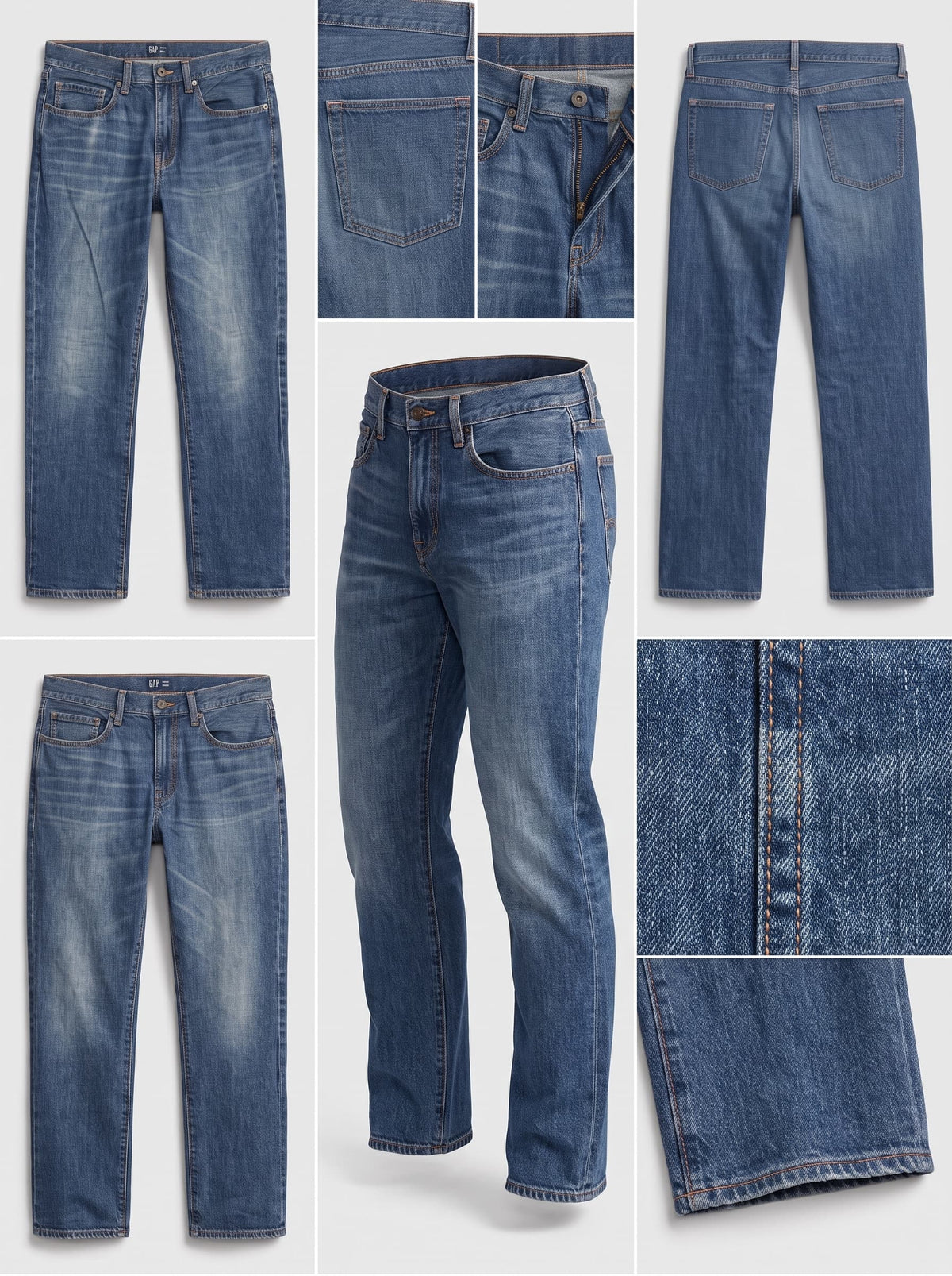 gap - slim - 100%cotton - zipper - 34x30