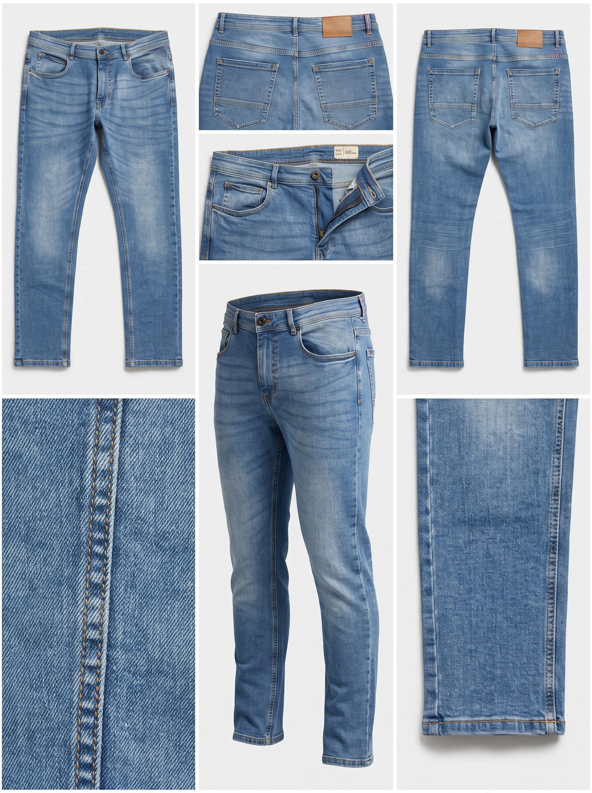 jean pascale - slim - stretch - zipper - 34x32
