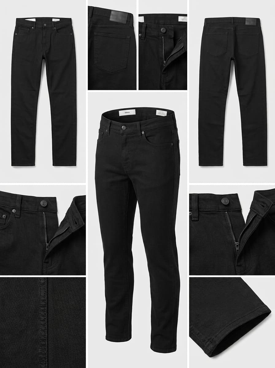 m&s - slim - stretch - zipper - 36x30