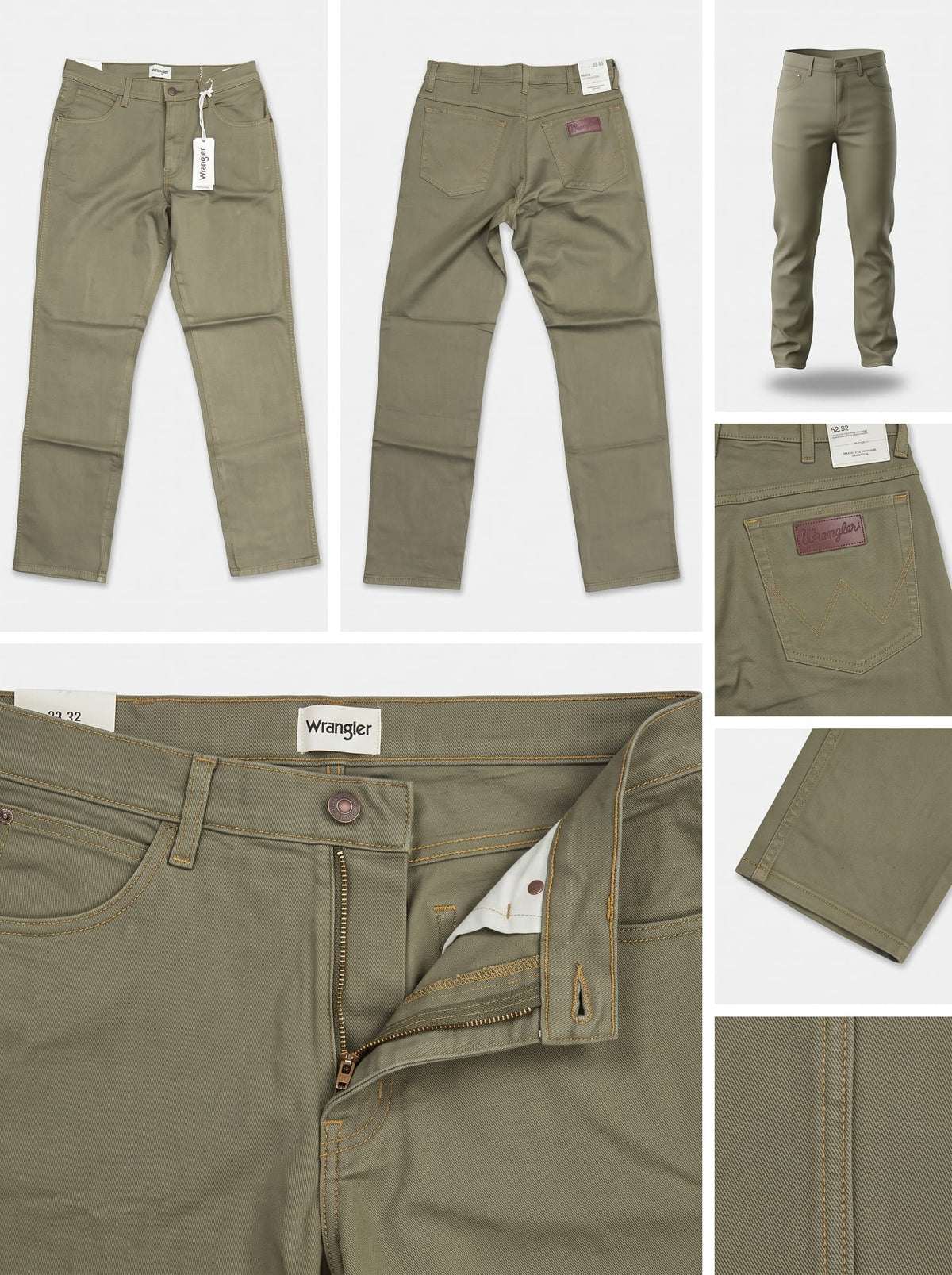 wrangler - straight - STRETCH - zipper - 33X32
