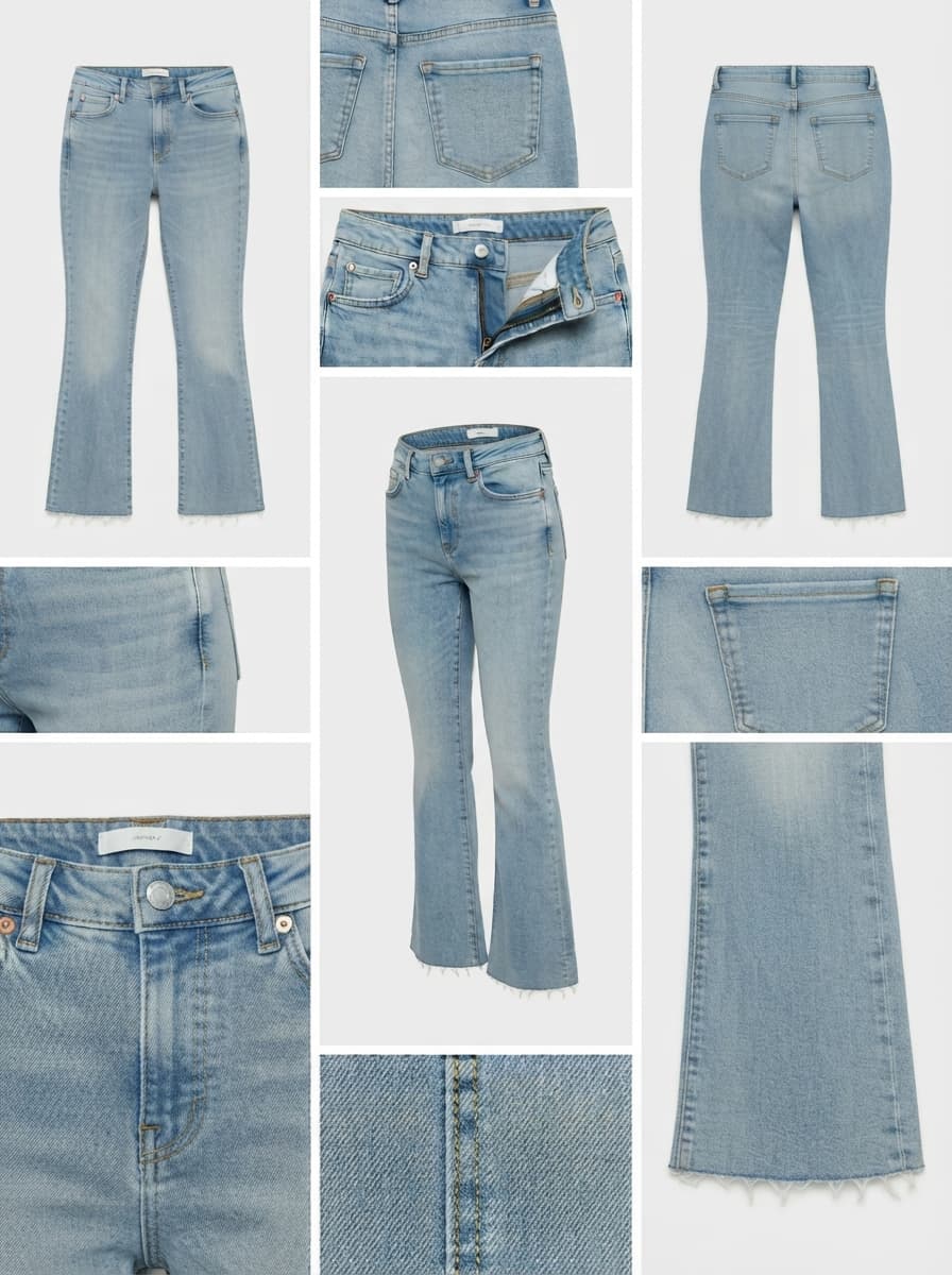 MANGO - slim bootcut - STRETCH - zipper - 22x30