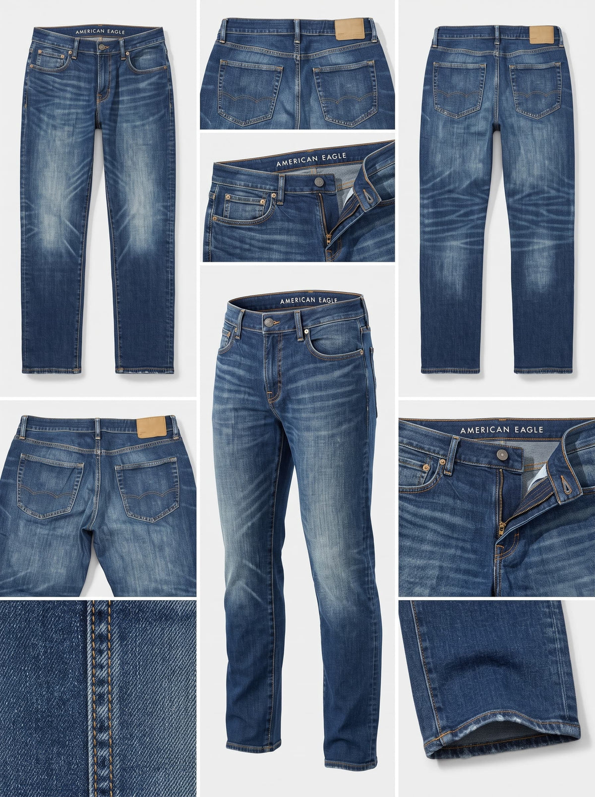 american eagle - SLIM - stretch - zipper - 34x30